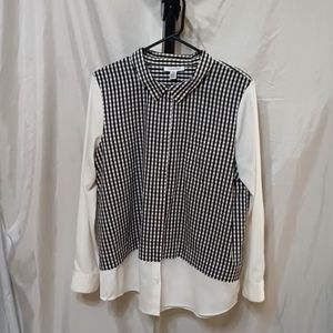CALVIN KLEIN checkered button up size XL